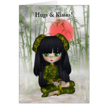 Kawaii China-Puppen-Karte