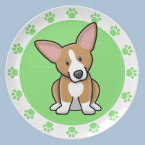 Kawaii Corgi-Platte teller