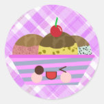 Kawaii Eiscreme-Eiscremebecher würzt köstliches ka Stickers