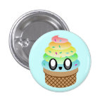 KAWAII EISCREME-REGENBOGEN-KEGELpin-KNOPF Anstecknadelbuttons