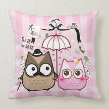 Kawaii Eulenpaare Kissen