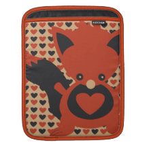 Kawaii Foxy Herz-Rickshaw-Hülse iPad Sleeves