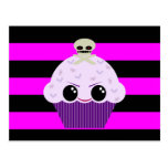 Kawaii gespenstische Kuchen-Schädel-Spinnen-Schläg Postkarten