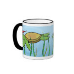 Kawaii grünes Meeresschildkröte-Weihnachten Teetasse