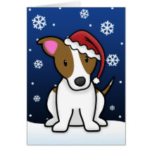 Kawaii Jack-Russell-Terrier-Weihnachtskarte