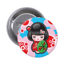 Kawaii japanischer Puppen-Knopf Anstecknadelbuttons