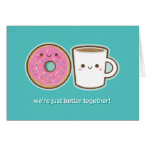 Kawaii Kaffee u. Krapfen karten
