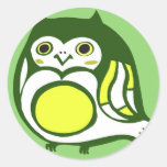 Kawaii Kitschy Eule Runde Sticker