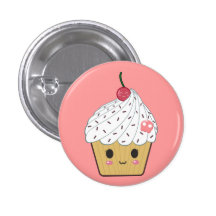 Kawaii kleiner Kuchen mit dem rosa Zuckerschädel u Anstecknadelbuttons