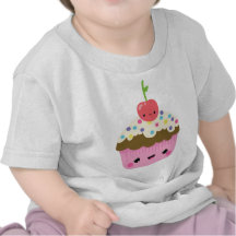 Kawaii kleiner Kuchen mit Kirsche auf die Oberseit Shirt
