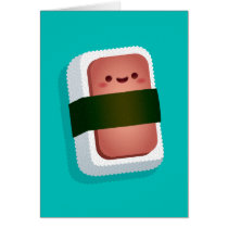 Kawaii Musubi Gruß-Karte (freier Raum nach innen) karten