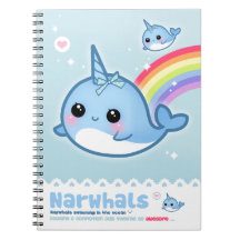 Kawaii narwhals spiralblöcke
