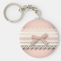 Kawaii niedliche Baby Rosa-weiße Spitze-Mode Schlüsselbänder