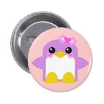 kawaii Pinguinmädchen-Rosa Sweety tweety Anstecknadelbutton