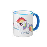Kawaii Regenbogenpony - personalisiert Kaffeetasse