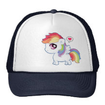 Kawaii Regenbogenpony Retrocap