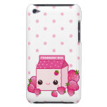 Kawaii rosa Milchkarton mit niedlichen Erdbeeren Case-Mate iPod Touch Hülle