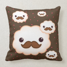 Kawaii Schnurrbartwolke Kissen