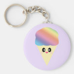 KAWAII SNO KEGEL-REGENBOGEN NIEDLICHES KEYCHAIN SCHLÜSSELBAND