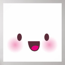 Kawaii stellen gegenüber posterdrucke