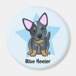 Kawaii Stern-Blau Heeler Kühlschrankmagnete