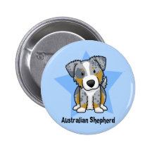 Kawaii Stern blauer Merle Australier-Schäfer Anstecknadel