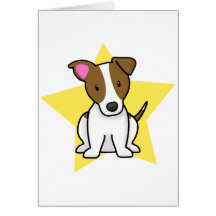 Kawaii Stern-Jack-Russell-Terrier-Karte