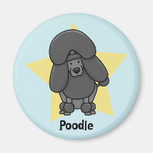 Kawaii Stern-Schwarz-Pudel Kühlschrankmagnete