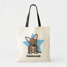 Kawaii Stern Xoloitzcuintli Leinentaschen
