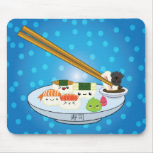 Kawaii Sushi-Servierplatten-Mausunterlage Mousepad