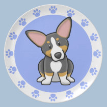 Kawaii Tri Corgi-Platte teller