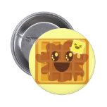 kawaii Waffelbutter u. Ahornsirupfrühstück Button