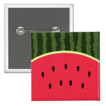Kawaii Wassermelone-runder Knopf Anstecknadelbuttons