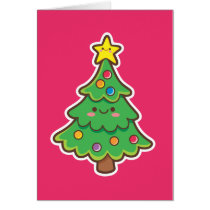 Kawaii Weihnachtsbaum karten