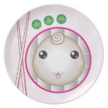 Kawaii wenig Mehlkloß Flache Teller