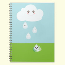 Kawaii Wolke - Notizbuch notizbücher
