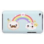 Kawaii Wolkenpaare mit Regenbogen und Sternen Case-Mate iPod Touch Case