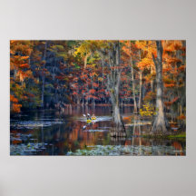 Kayaking - Caddo See, Texas - Herbst Plakatdrucke