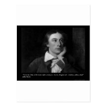 Keats Liebe ist meine Religions-Zitat-Geschenk-T-S Postkarten