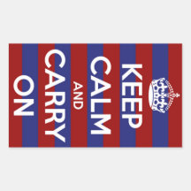 Keep Calm and Carry On Nautical Stripe Stickers
