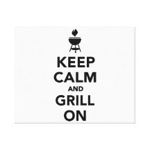 Keep calm and grill on canvas prints