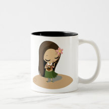 Keilana das Hula Mädchen Tee Tassen