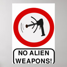 Kein alien-Waffen-Science FictionExtraterrestrial Plakate