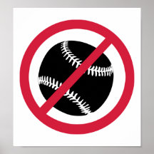 Kein Baseball Plakatdrucke