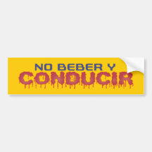 Kein Beber y Conducir Pegatina Autosticker
