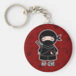 Kein Chi! Ninja in rotem Keychain Schlüsselbänder