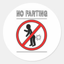KEIN FARTING Warnzeichen Runde Sticker
