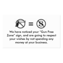 Kein Gewehr, kein Verkauf Visitenkarte