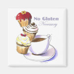 Kein Gluten-notwendiger Kuchen-Magnet Kühlschrankmagnet