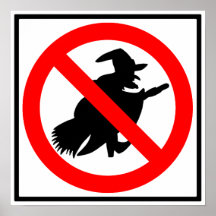 Kein Hexe-Landstraßen-Zeichen Plakatdruck